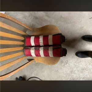 Red and White Pet Leg Wraps